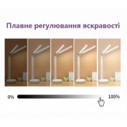 Светодиодная настольная лампа с двумя плафонами на аккумуляторе с термометром, часами, календарем