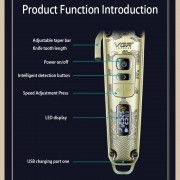 Машинка для стрижки волос VGR V005, триммер для волос и бороды