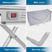 Электрическая складная сушилка для белья Rainberg с подогревом и крышкой, энергоэффективная 18-канальная