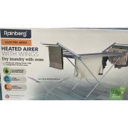 Электрическая складная сушилка для белья Rainberg с подогревом и крышкой, энергоэффективная 18-канальная