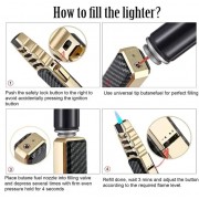 Газовая турбо-зажигалка, ветрозащитная Многоразовая газовая зажигалка металлическая Jobon Lighter for BBQ