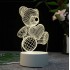 Акриловый 3D ночник-светильник Мишка несколько подсветок с пультом Акриловый 3D ночник-светильник Мишка несколько подсветок с пультом