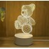 Акриловый 3D ночник-светильник Мишка несколько подсветок с пультом Акриловый 3D ночник-светильник Мишка несколько подсветок с пультом