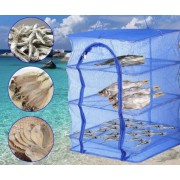 Сетка для сушки рыбы (фруктов и овощей) сушилка Трехярусная 45х45х55| Сетка для сушки грибов