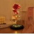 Роза в стеклянной колбе LED RED GOLD с LED подсветкой Rose of Love Красная