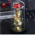 Роза в стеклянной колбе LED RED GOLD с LED подсветкой Rose of Love Красная