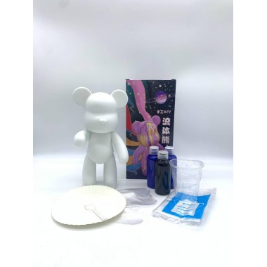 Флюидный медвежонок fluid bear bearbrick, 23 см, с красками BLUE