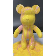 Флюидный медвежонок fluid bear bearbrick, 23 см, с красками YELLOW