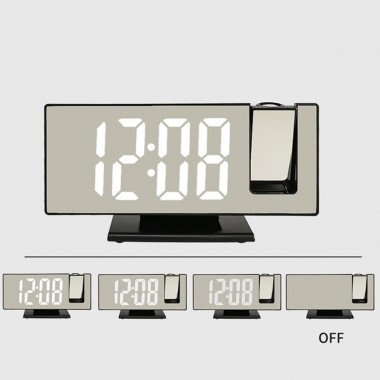 Часы настольные с проекцией времени на потолок с LED дисплеем и будильником