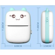 Портативный СИНИЙ детский мини принтер (Mini Printer), термопринтер , карманный детский принтер