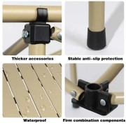 Стол прямоугольный складной для пикника в чехле 53x51x50 см Туристический раскладной стол бежевый