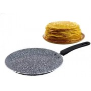 Сковорода блинная для индукционных плит UNIQUE UN-5414. Блинница 26 см гранит.