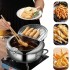 Фритюрница Fryer Pot 2,2л маленькая фритюрница из нержавеющей стали, жаровня с термометром