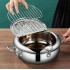 Фритюрница Fryer Pot 2,2л маленькая фритюрница из нержавеющей стали, жаровня с термометром