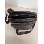 Сумка из натуральной кожи для мужчин с ручкой коричневая