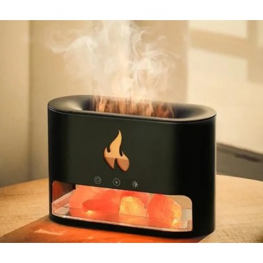 Увлажнитель воздуха Docsal Flame 3в1 с ультразвуковым увлажнением и соляными камнями. Черный Увлажнитель воздуха Docsal Flame 3в1 с ультразвуковым увлажнением и соляными камнями. Черный