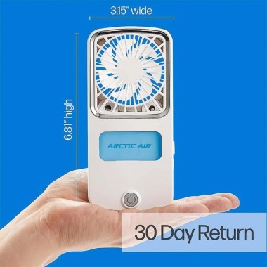 Портативный вентилятор мощный персональный охладитель воздуха Pocket Chill Белый