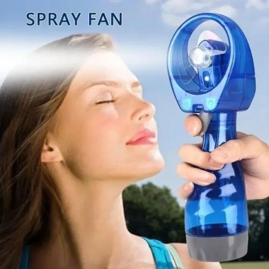 Вентилятор ручной Water Spray Fan с увлажнителем | Портативный ручной мини-вентилятор BLUE