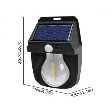 Фонарь на солнечной батарее с датчиком движения Solar Wall Lamp COBA CL-118