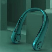 Безлопастной мини-вентилятор на шею MM04 Аккумуляторный 5 режимов охлаждения Зеленый