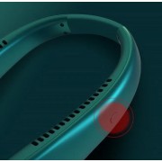 Безлопастной мини-вентилятор на шею MM04 Аккумуляторный 5 режимов охлаждения Зеленый