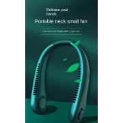 Безлопастной мини-вентилятор на шею MM04 Аккумуляторный 5 режимов охлаждения Зеленый