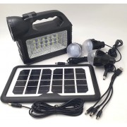 Фонарь GD-101 PowerBank, с солнечной зарядкой + лампочки 3 шт