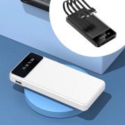 Повербанк KT T51X 50000mAh с 4 кабелями и 2 USB-портми Белый