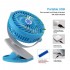 Портативный настольный мини вентилятор Moltis на прищепке Mini Fan WX 6503 ABS-пластик Blue