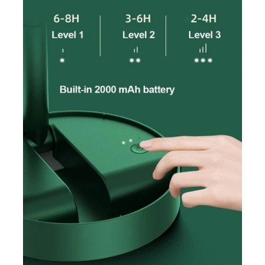 Складной аккумуляторный мини-вентилятор с USB-зарядкой XL 908 зеленый