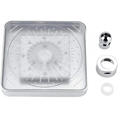 Лейка насадка для душа с LED подсветкой RGB светодиодная, квадратная 150 мм LED Shower head AND XL-902