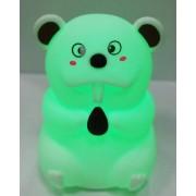 Силиконовый ночник Бобер 7 LED цветов USB ночник-светильник