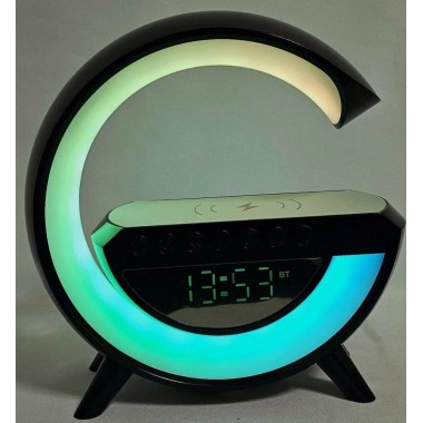 Ночник аккумуляторный с часами G BT-3401 Smart Light Sound Machine Черный