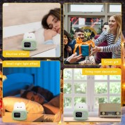 Настольные часы с будильником Желтый, Тостер /Детские часы с LED подсветкой