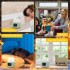 Настольные часы с будильником Желтый, Тостер /Детские часы с LED подсветкой Настольные часы с будильником Желтый, Тостер /Детские часы с LED подсветкой