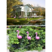 Садовый светодиодный светильник SV на солнечной батарее в виде Фламинго 3 шт Фиолетовый