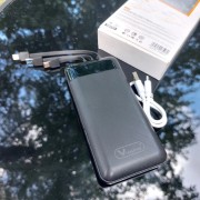 Павербанк 50000 mAh встроенные кабели USB, micro USB, Type-C, Lightning с Подставкой для телефона, Портативна
