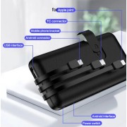 Павербанк 50000 mAh встроенные кабели USB, micro USB, Type-C, Lightning с Подставкой для телефона, Портативна