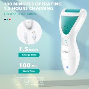 Электрическая пемза для ног с 2 насадками, от USB, VGR V-812 / Аккумуляторная пемза для пяток / Электропемза