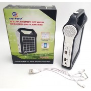 Радио-фонарь с солнечной панелью Bluetooth Power Bank станция 2400мА (съёмные 2*18650) EASY POWER EP-036