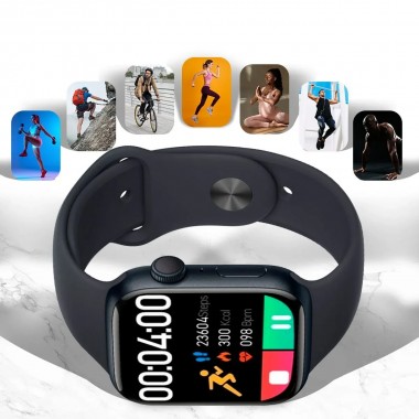 Смарт-часы LAXASFIT S9 Pro с сенсорным экраном и Bluetooth, водонепроницаемые, Черные
