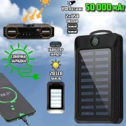 Повербанк с фонариком и солнечной батареей + компас Viaking 50000 mAh N2
