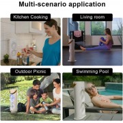 Вентилятор настольный двойной с охлаждением Double-ended Spray Fan LED подсветка 3 скорости пульт