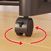 Вешалка-стойка для одежды на колесиках (80×42×180см), YX9112 / Напольная стойка для одежды в прихожую