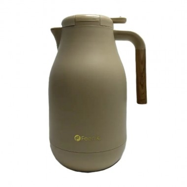 Термос в форме кувшина Feenik со стеклянной колбой на 2 л KD-200G Термочайник для напитков Бежевый Термос в форме кувшина Feenik со стеклянной колбой на 2 л KD-200G Термочайник для напитков Бежевый