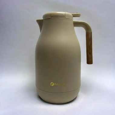 Термос в форме кувшина Feenik со стеклянной колбой на 2 л KD-200G Термочайник для напитков Бежевый Термос в форме кувшина Feenik со стеклянной колбой на 2 л KD-200G Термочайник для напитков Бежевый
