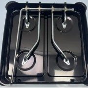 Бытовая газовая плита на 4 конфорки с крышкой Rainberg RB-2227 Черный, Настольная плита для газа
