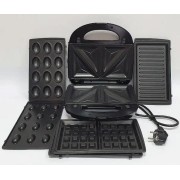 Электрогриль мультимейкер Rainberg RB-5408 4в1 орещница бутербродница бельгийская вафля гриль 2200 Вт