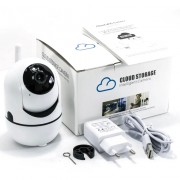 Беспроводная IP камера QC011 для видеонаблюдения дома Wifi поворотная со звуком и ночным видением