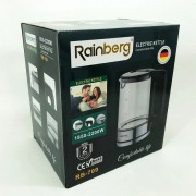 Дисковый электрический чайник Rainberg RB-709 стеклянный с подсветкой